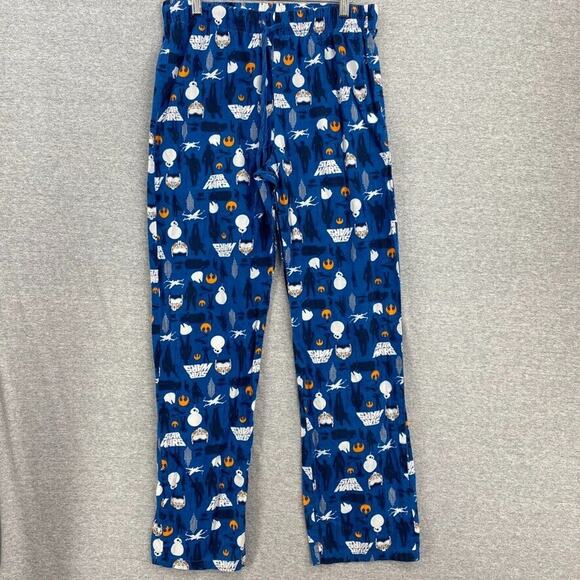 Disney Other - Disney Pajama Bottoms Mens Small Blue Star Wars Drawstring Loungewear Pants